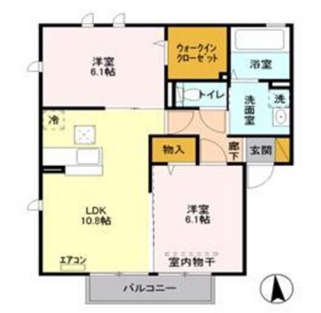 ラフレ仲道Cの物件間取画像